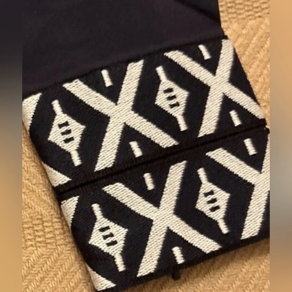 NWT Tory Burch Navy Tunic with White Geometric Embroidery - Sz 10
